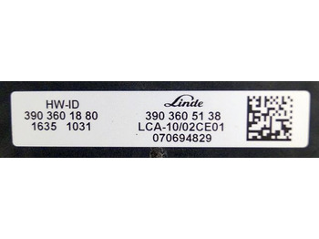 Unidad de control para Equipo de manutención Linde 3903605138 | Controller LCA - 10/02CE01 3903601880 sn. 070694829 from R14H: foto 3