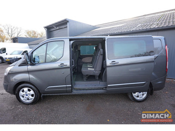 Furgoneta pequeña Ford Transit Custom  Transit L2H1 dubbele cabine, dubbele schuifdeur, grijs kenteken, trekhaak, euro 6, 170pk, top conditie: foto 5