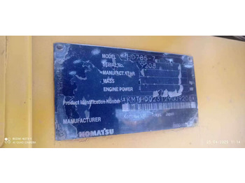 Dúmper rígido KOMATSU HD785