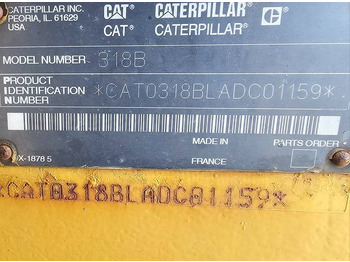 Excavadora de cadenas CATERPILLAR 318