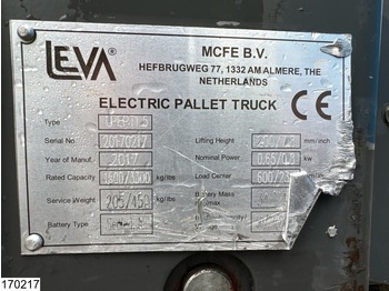 Leasing de Leva LPEPT1.5 1500 kg, 0.2 m, electric, 1317 hours Leva LPEPT1.5 1500 kg, 0.2 m, electric, 1317 hours: foto 5