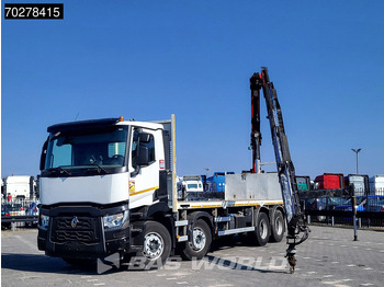 Camión caja abierta, Camión grúa Renault C 430 8X4 Palfinger 22002 EH kran Crane Big-Axle steel suspension Euro 6: foto 5