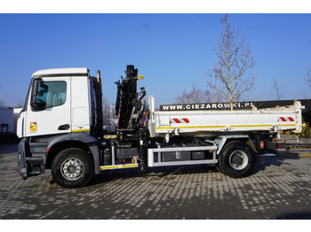 Camión grúa, Camión grúa MERCEDES-BENZ Arocs 1833 / 87,000 km!!! / Hds HIAB X-DUO 128 B-2 / three-sided tipper: foto 4