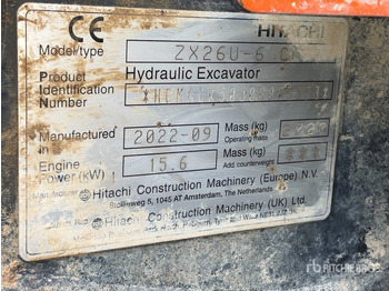 Miniexcavadora HITACHI ZX26U-6