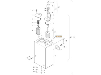 Depósito de combustible para Maquinaria de construcción nuevo Case 3LML03100 - 3LML03101: foto 2