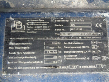 Plataforma de tijeras Diversen S171-16 PB S171-16: foto 5 Plataforma de tijeras Diversen S171-16 PB S171-16: foto 5