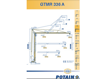 Grúa automontante Potain GTMR 336A: foto 3 Grúa automontante Potain GTMR 336A: foto 3