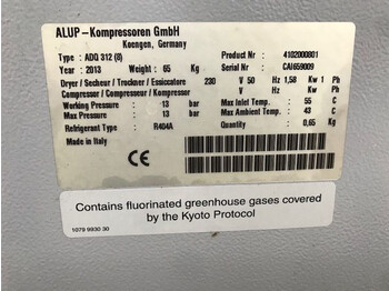 Compresor de aire Alup ADQ 312 Luchtdroger 5.200 L/min. 13 Bar: foto 3