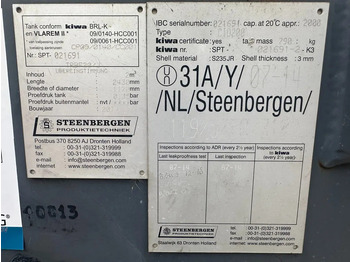 Tanque de almacenamiento IBC Steenbergen Kiwa IBC 2000 liter dieseltank met handpomp Milieutank: foto 3