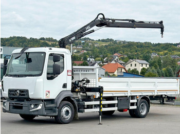 Camión caja abierta, Camión grúa Renault D12.210 * HIAB 066 CL * TOPZUSTAND: foto 2