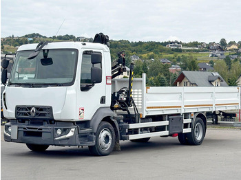 Camión caja abierta, Camión grúa Renault D12.210 * HIAB 066 CL * TOPZUSTAND: foto 4