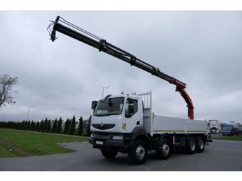 Camión caja abierta, Camión grúa Renault KERAX 410 DXI: foto 1