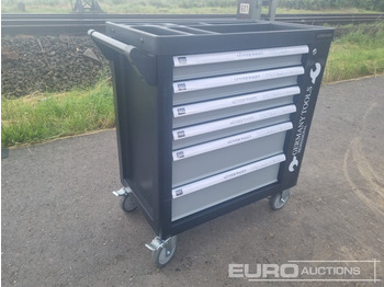 Equipo de construcción Unused Günter Wagen Germany Tool Trolley, 6 Drawers with 220 Pieces: foto 4