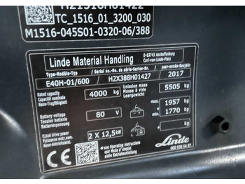Carretilla elevadora eléctrica LINDE E