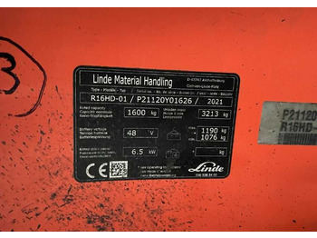 Retráctil Linde R16HD-01: foto 4 Retráctil Linde R16HD-01: foto 4