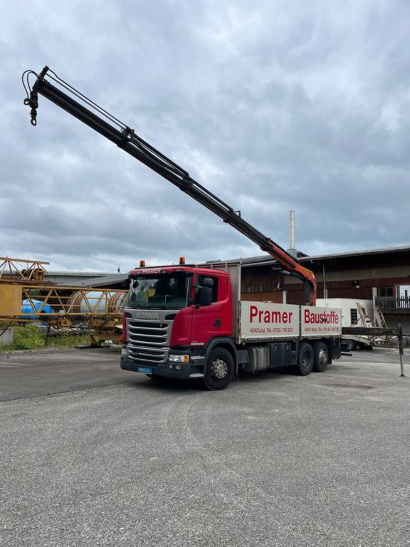 Scania G 410 LG 6x2 Kran Palfinger 20001 Scania G 410 LG 6x2 Kran Palfinger 20001 - Camión caja abierta, Camión grúa: foto 1 Scania G 410 LG 6x2 Kran Palfinger 20001 Scania G 410 LG 6x2 Kran Palfinger 20001 - Camión caja abierta, Camión grúa: foto 1