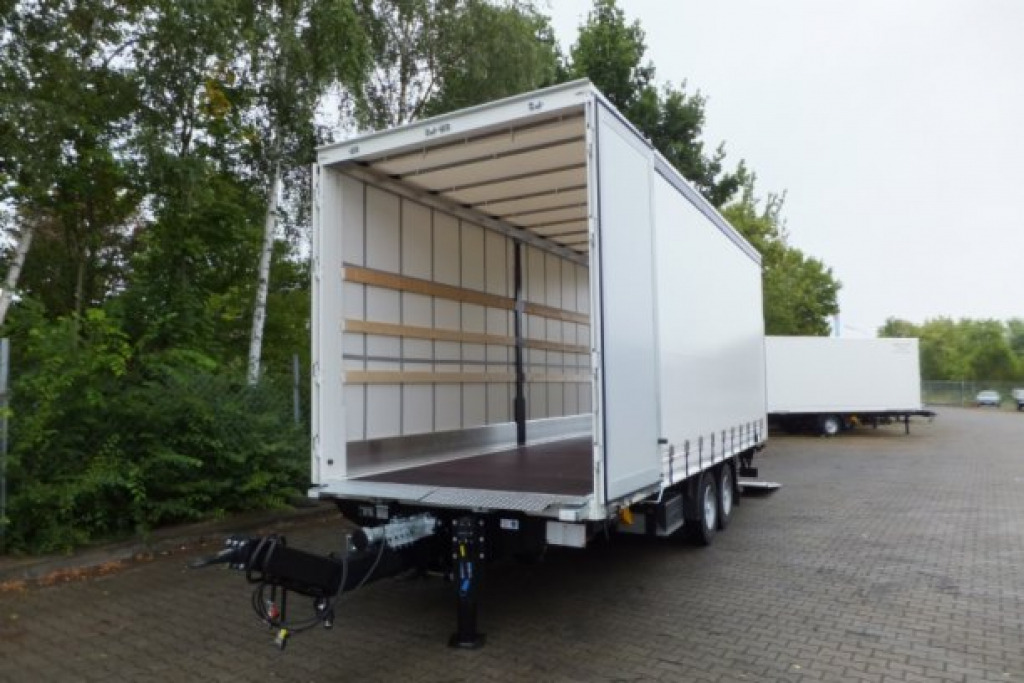 Remolque con toldo nuevo Möslein TPS 11 DL 7,30  neuer Planenanhänger, Ladebordwand + Durchladbar: foto 11