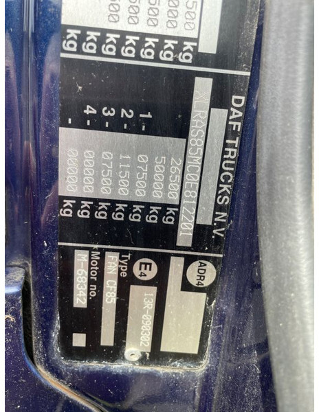 Camión con equipo de cable DAF CF 85 360 6x2 vdl 21 T haak: foto 16 Camión con equipo de cable DAF CF 85 360 6x2 vdl 21 T haak: foto 16