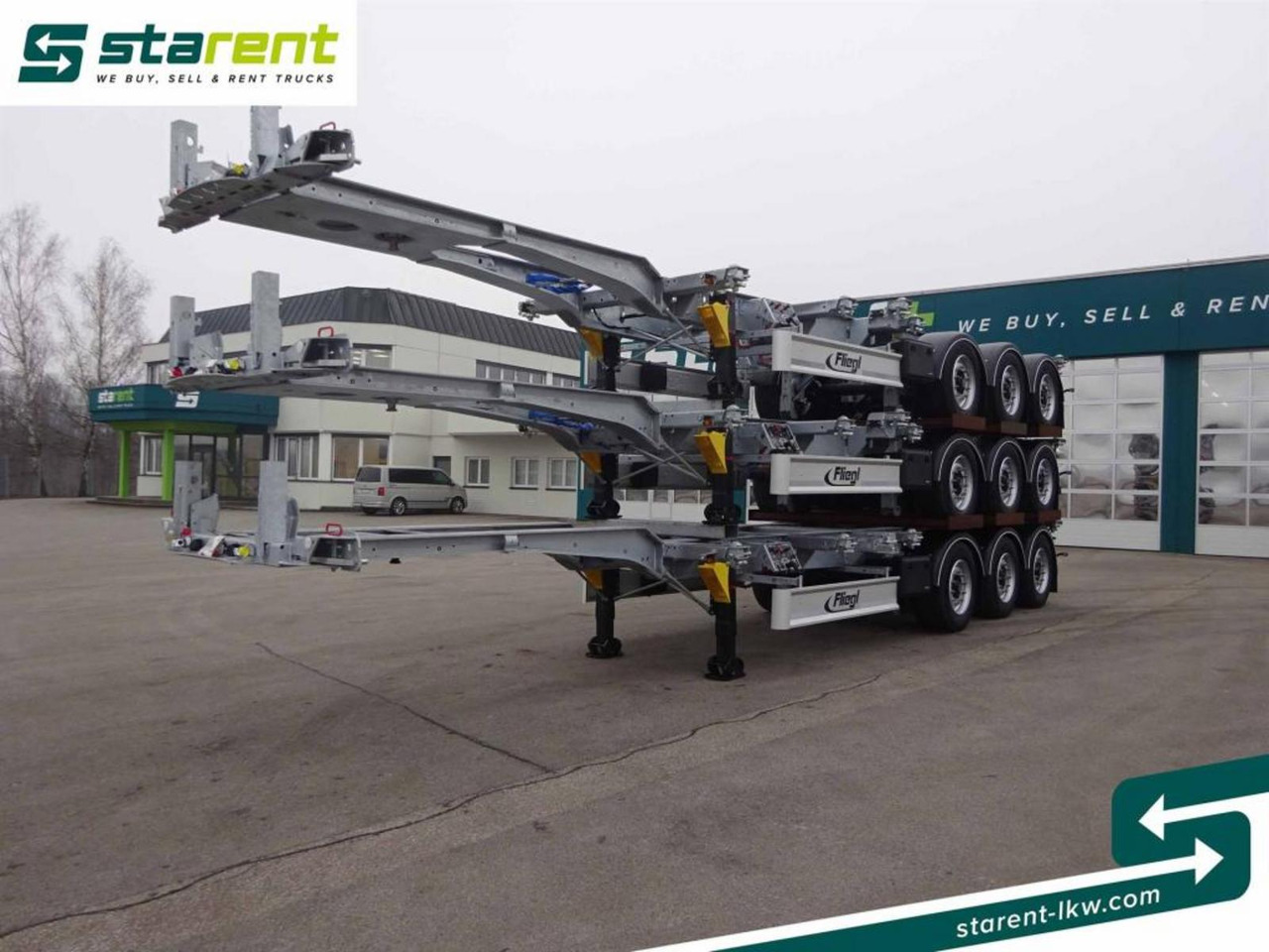 Fliegl Containerchassis ADR, 1x20 / 2x20 / 1x30 / 1x40 - Semirremolque portacontenedore/ Intercambiable: foto 1 Fliegl Containerchassis ADR, 1x20 / 2x20 / 1x30 / 1x40 - Semirremolque portacontenedore/ Intercambiable: foto 1