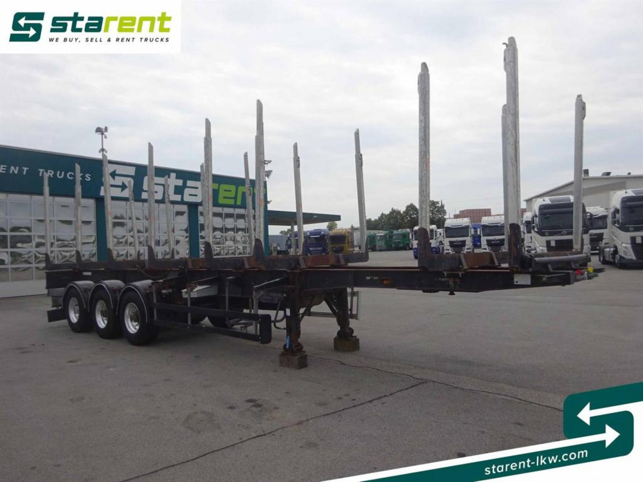 Hangler Holzrungen Auflieger Exte Rungen Lift-A Lenkachse - Semirremolque forestal: foto 3 Hangler Holzrungen Auflieger Exte Rungen Lift-A Lenkachse - Semirremolque forestal: foto 3