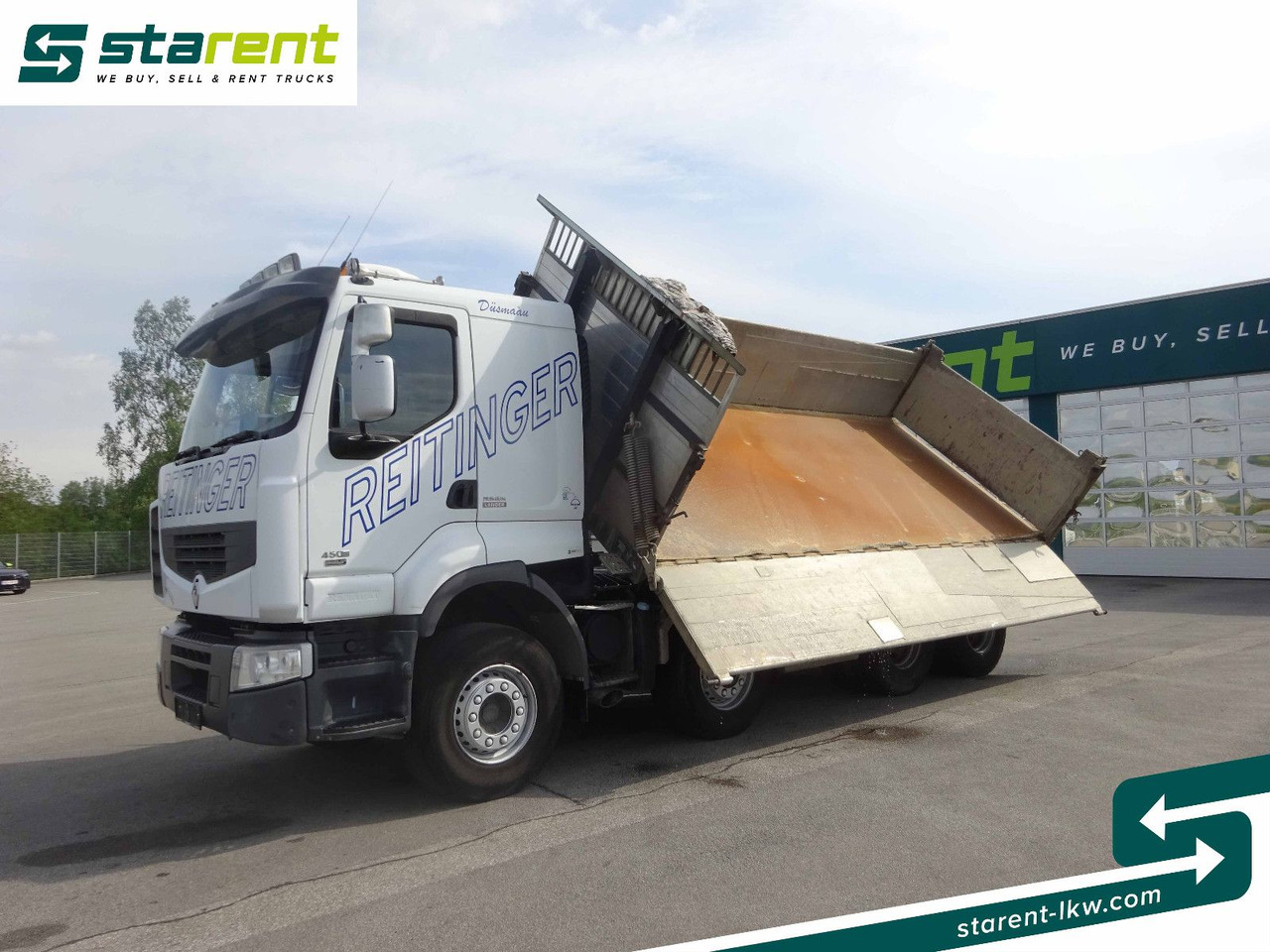 Renault Premium 450 DXi, 8x4, 3 Seitenkipper, Standklima - Camión volquete: foto 1 Renault Premium 450 DXi, 8x4, 3 Seitenkipper, Standklima - Camión volquete: foto 1