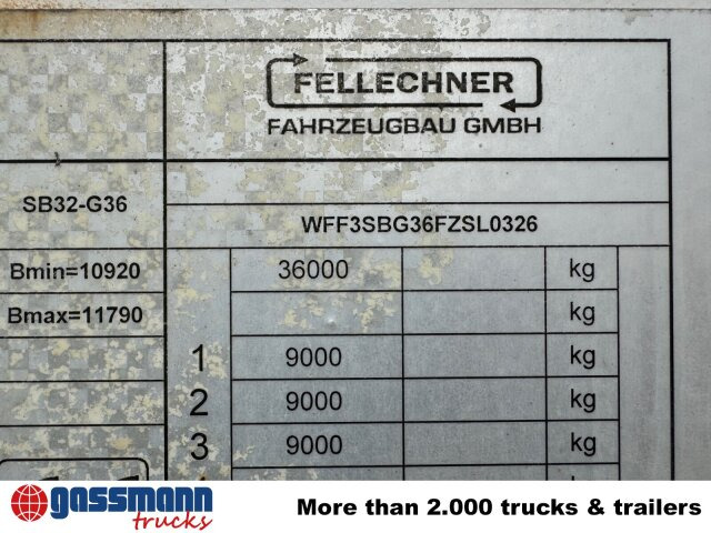 Fellechner SB32-G36, ausziehbar um 1,5m - Semirremolque plataforma/ Caja abierta: foto 5 Fellechner SB32-G36, ausziehbar um 1,5m - Semirremolque plataforma/ Caja abierta: foto 5