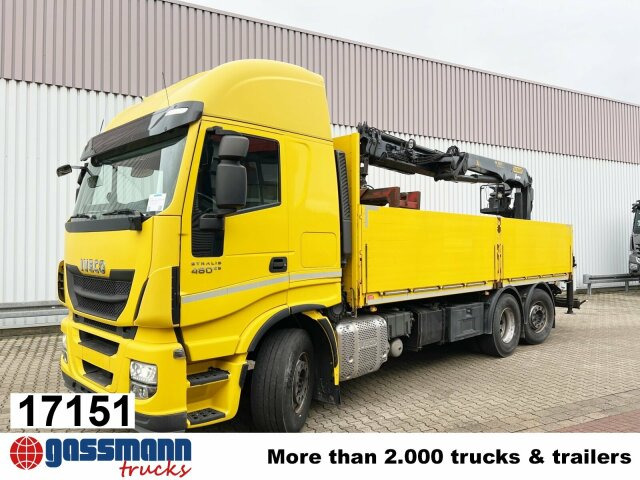 Iveco Stralis AS260SY48 6x2/4, Kran Palfinger PK18001L - Camión caja abierta, Camión grúa: foto 1 Iveco Stralis AS260SY48 6x2/4, Kran Palfinger PK18001L - Camión caja abierta, Camión grúa: foto 1