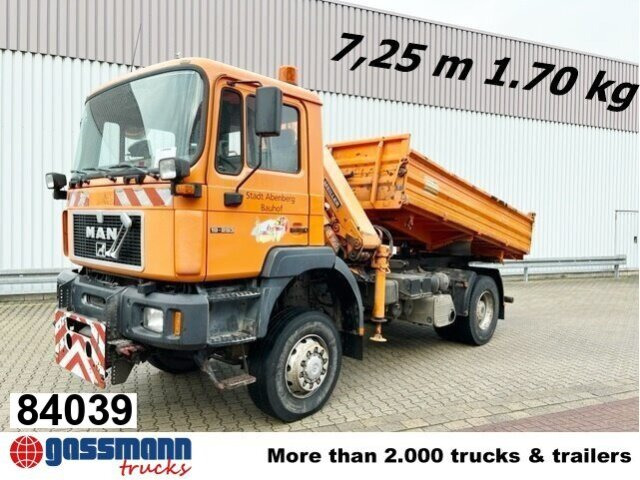 MAN 19.293 4x4 BL mit Kran Meiller MK77RS2 - Camión volquete, Camión grúa: foto 1 MAN 19.293 4x4 BL mit Kran Meiller MK77RS2 - Camión volquete, Camión grúa: foto 1