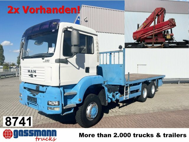 MAN TGA 26.310 6X6 BB mit Kran HMF 1253-K4, Funk - Camión caja abierta, Camión grúa: foto 1 MAN TGA 26.310 6X6 BB mit Kran HMF 1253-K4, Funk - Camión caja abierta, Camión grúa: foto 1