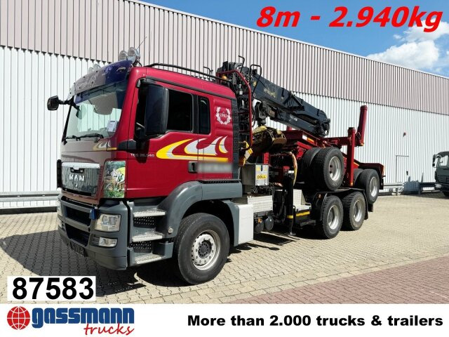 MAN TGS 26.540 6X4 BL, Intarder, Kran Epsilon - Camión forestal, Camión grúa: foto 1 MAN TGS 26.540 6X4 BL, Intarder, Kran Epsilon - Camión forestal, Camión grúa: foto 1