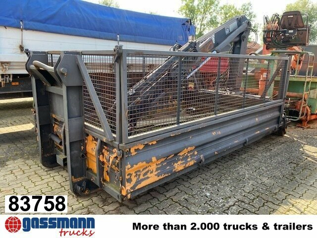 Meiller Abrollcontainer mit Kran Hiab 071 AW B3, ca. - Contenedor de gancho: foto 1 Meiller Abrollcontainer mit Kran Hiab 071 AW B3, ca. - Contenedor de gancho: foto 1