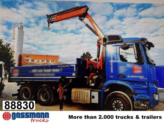 Mercedes-Benz Arocs 2640 LK 6x4, Alu-Bordwände, Kran - Camión volquete: foto 1 Mercedes-Benz Arocs 2640 LK 6x4, Alu-Bordwände, Kran - Camión volquete: foto 1