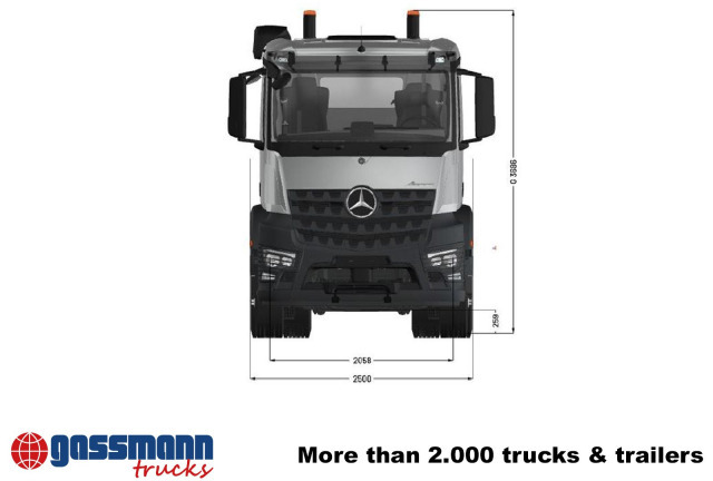 Mercedes-Benz Arocs 3253 L 8x4/4, MultimediaCockpit, Navi, - Camión chasis: foto 3 Mercedes-Benz Arocs 3253 L 8x4/4, MultimediaCockpit, Navi, - Camión chasis: foto 3