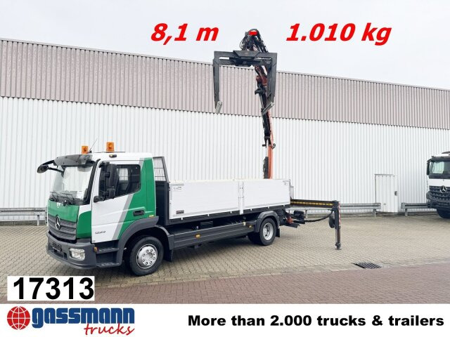 Mercedes-Benz Atego 1223 L 4x2 mit Heckkran Atlas 88.3-A2L, - Camión caja abierta, Camión grúa: foto 1 Mercedes-Benz Atego 1223 L 4x2 mit Heckkran Atlas 88.3-A2L, - Camión caja abierta, Camión grúa: foto 1