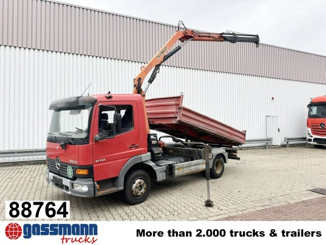 Mercedes-Benz Atego 818 K 4x2 mit Kran Palfinger PK 6500, 2x - Camión volquete, Camión grúa: foto 1 Mercedes-Benz Atego 818 K 4x2 mit Kran Palfinger PK 6500, 2x - Camión volquete, Camión grúa: foto 1