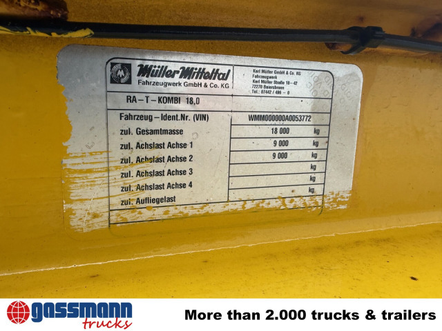 Müller-Mitteltal RA-T-Kombi 18,0 - Remolque multilift/ Portacontenedores de cadenas: foto 4 Müller-Mitteltal RA-T-Kombi 18,0 - Remolque multilift/ Portacontenedores de cadenas: foto 4
