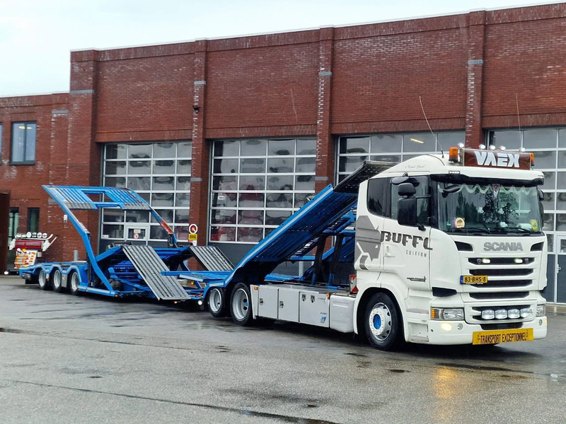 Scania R450 6x2 Trucktransporter GS Meppel + Trailer 2008 - Perfect condition - Retarder - Camión portavehículos: foto 1 Scania R450 6x2 Trucktransporter GS Meppel + Trailer 2008 - Perfect condition - Retarder - Camión portavehículos: foto 1