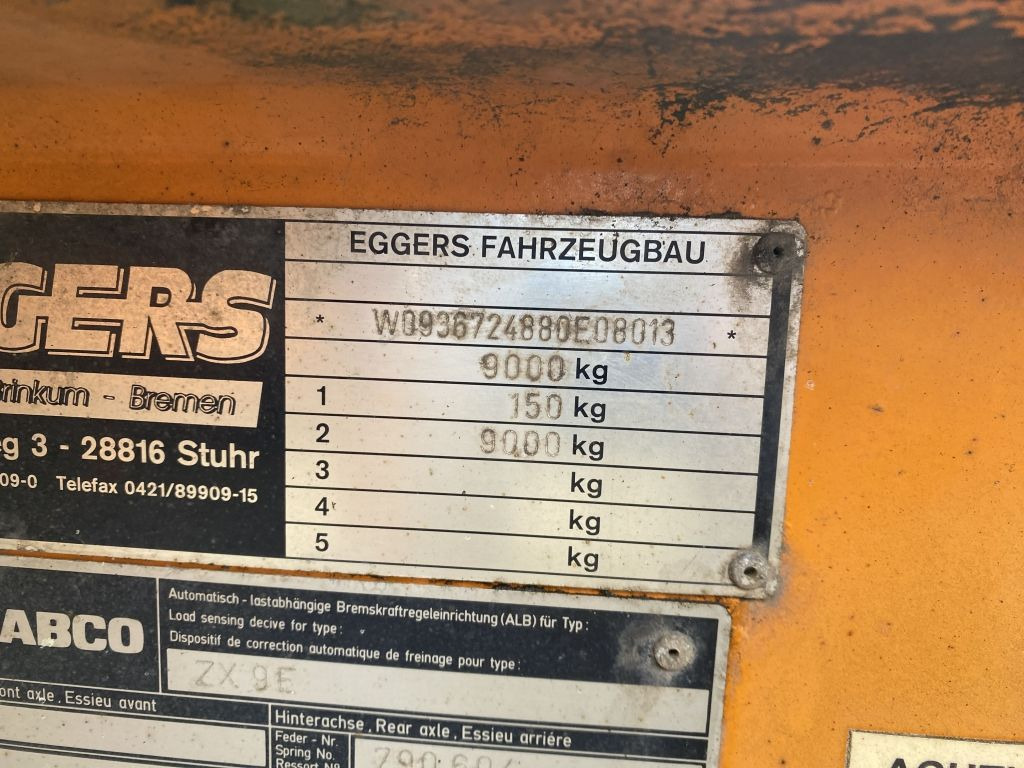 Eggers Ballastplattform| 40mm Zugöse*6x Zurrösen - Remolque caja abierta: foto 3 Eggers Ballastplattform| 40mm Zugöse*6x Zurrösen - Remolque caja abierta: foto 3
