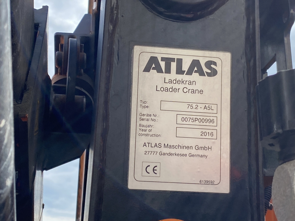 Camión caja abierta, Camión grúa MAN TGM 15.290 4x2 BL / Atlas AK 75.2 Kran: foto 10