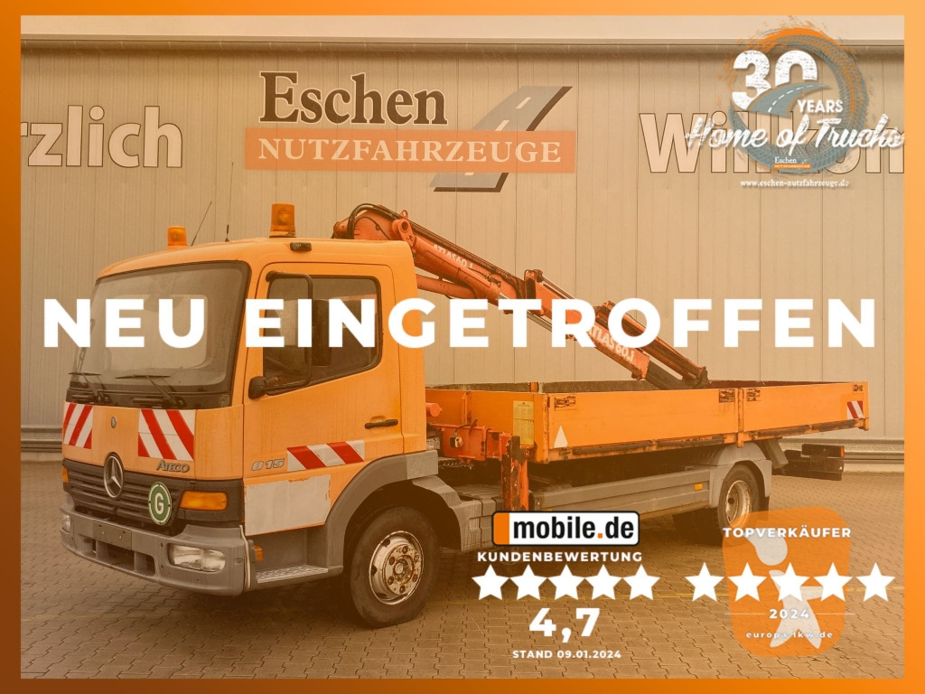 Mercedes-Benz 815 / Atlas-Faltkran - Camión caja abierta, Camión grúa: foto 1 Mercedes-Benz 815 / Atlas-Faltkran - Camión caja abierta, Camión grúa: foto 1