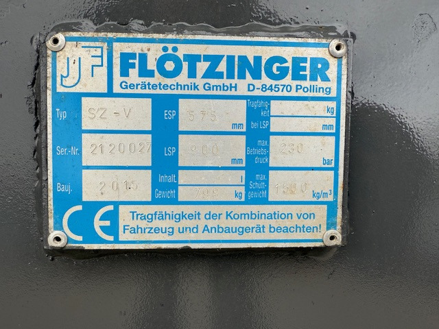 Flötzinger SZ-V - 2400 mm - Volvo/CAT/Komatsu -Krokodilgebiss - Equipo para silos: foto 5 Flötzinger SZ-V - 2400 mm - Volvo/CAT/Komatsu -Krokodilgebiss - Equipo para silos: foto 5