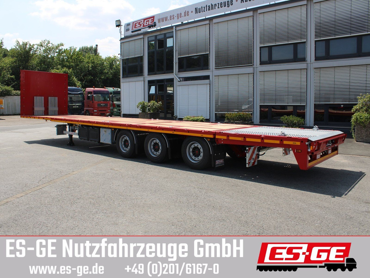 ES-GE 3-Achs Megatrailer, hydr. Heckabsenkung - Semirremolque plataforma/ Caja abierta: foto 3 ES-GE 3-Achs Megatrailer, hydr. Heckabsenkung - Semirremolque plataforma/ Caja abierta: foto 3