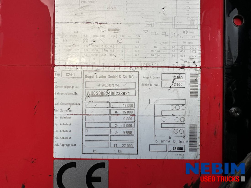 Kögel SN 24 Curtainsider - Pritsche Plane / Sliding roof - Semirremolque lona: foto 3 Kögel SN 24 Curtainsider - Pritsche Plane / Sliding roof - Semirremolque lona: foto 3