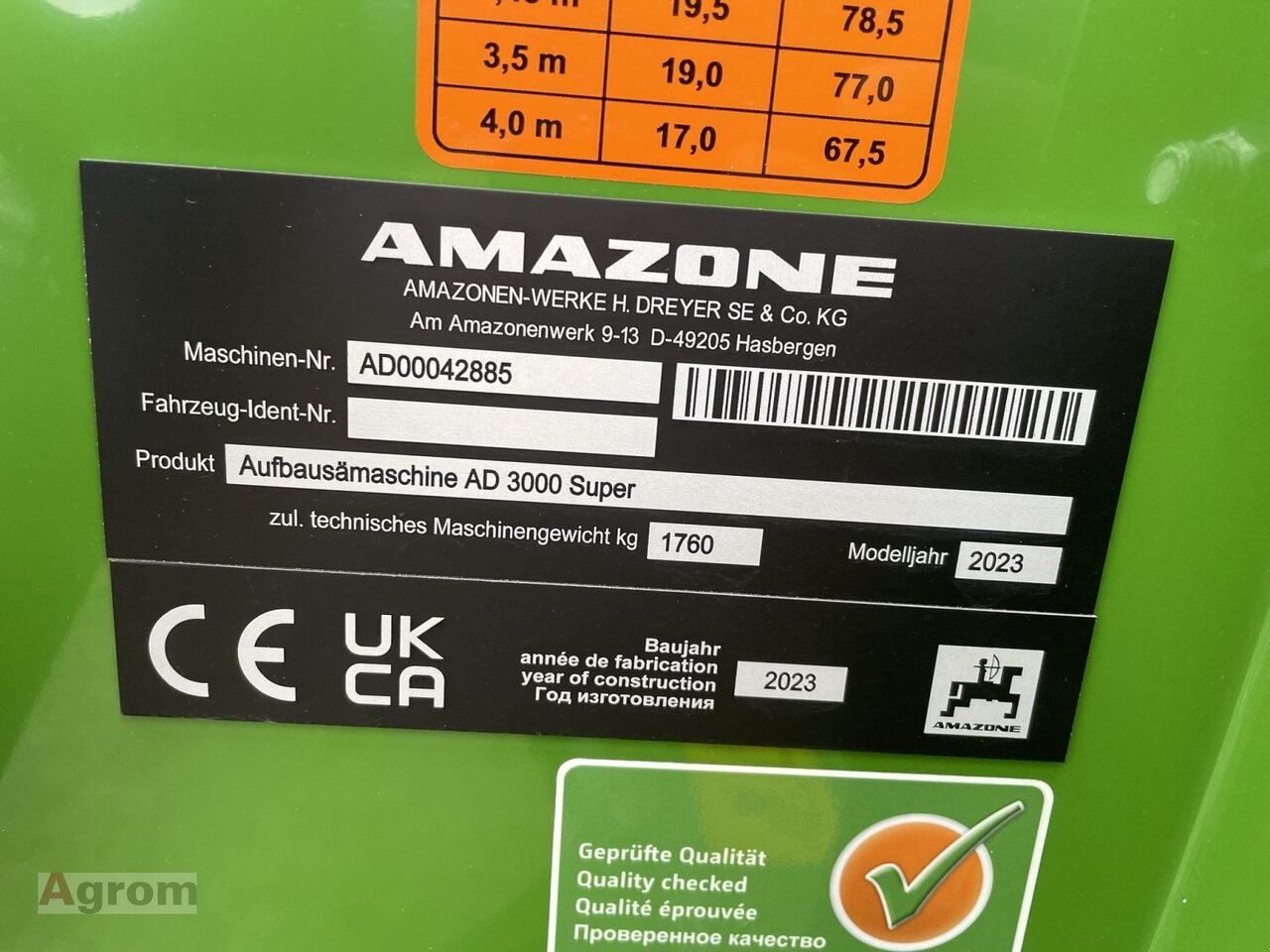 Amazone KE 3002-190 / AD 3000 Super - Sembradora: foto 5 Amazone KE 3002-190 / AD 3000 Super - Sembradora: foto 5