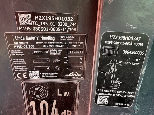 LINDE H80D-03/900 CABIN NO FORK CARIDGE NO FORKS - Carretilla elevadora diésel: foto 2 LINDE H80D-03/900 CABIN NO FORK CARIDGE NO FORKS - Carretilla elevadora diésel: foto 2