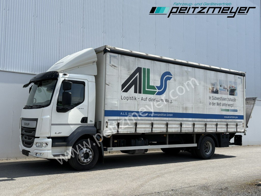 DAF LF 16.290 FL Pritsche + LBW 1,5 t. NL 9 t. - Camión lona: foto 1 DAF LF 16.290 FL Pritsche + LBW 1,5 t. NL 9 t. - Camión lona: foto 1