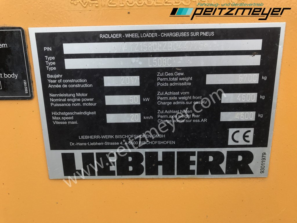 Cargadora de ruedas LIEBHERR RADLADER L 508 C 4in1 Schaufel + Palettengabel: foto 10 Cargadora de ruedas LIEBHERR RADLADER L 508 C 4in1 Schaufel + Palettengabel: foto 10