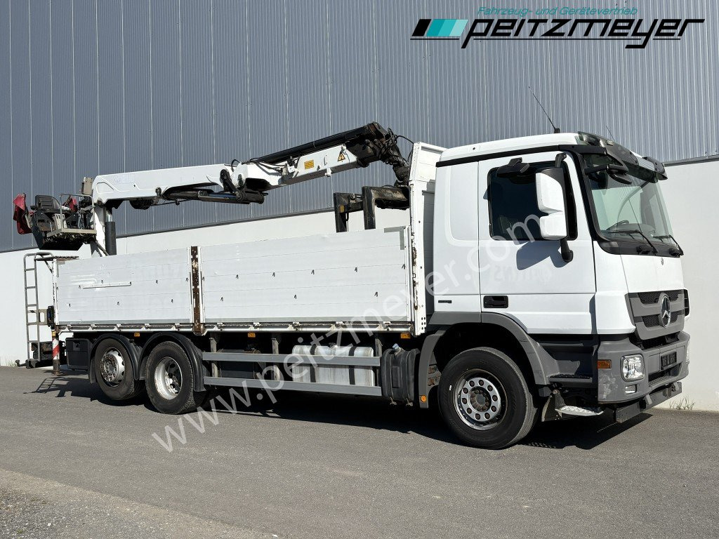 MERCEDES-BENZ Actros 2536 LL Pritsche HMF Heckkran m. Zange Baustoff - Camión caja abierta, Camión grúa: foto 2 MERCEDES-BENZ Actros 2536 LL Pritsche HMF Heckkran m. Zange Baustoff - Camión caja abierta, Camión grúa: foto 2