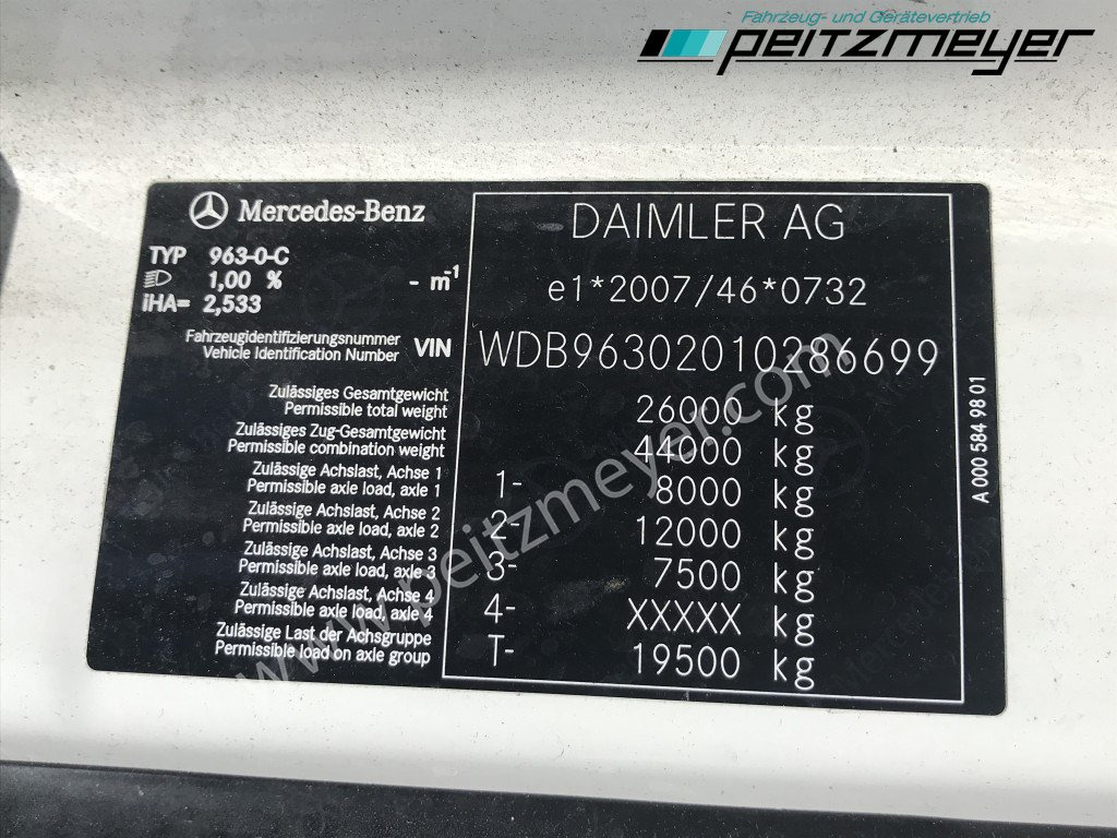 Camión transporte de bebidas MERCEDES-BENZ Actros 2545 LL Böse Schwenkwand + 2,5 t. LBW BÄR: foto 29