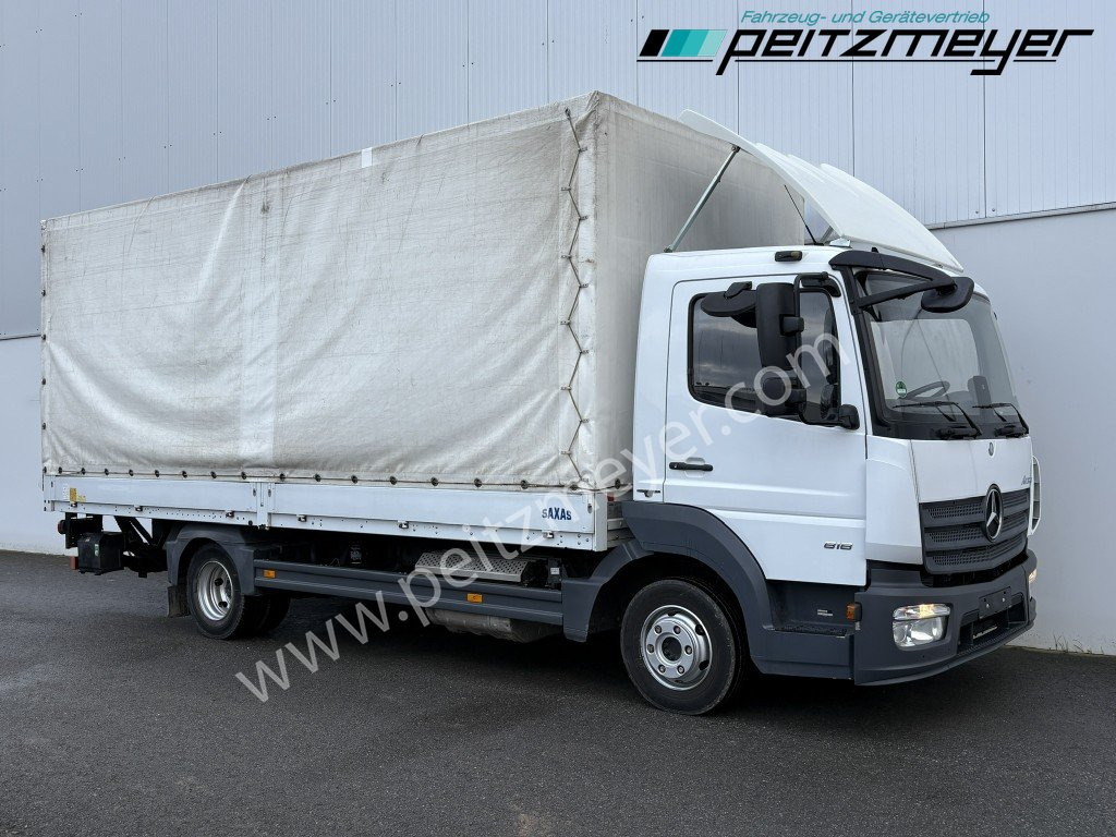 MERCEDES-BENZ Atego 818 L Pritsche + LBW, Klima, 3 Sitzer, 94 tkm - Camión lona: foto 2 MERCEDES-BENZ Atego 818 L Pritsche + LBW, Klima, 3 Sitzer, 94 tkm - Camión lona: foto 2